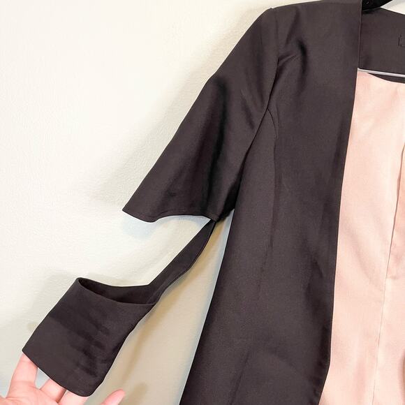 Evenuel Blazer Women Small Black Workwear Cutout Sleeve Office Work Casual Lined - Picture 3 of 11